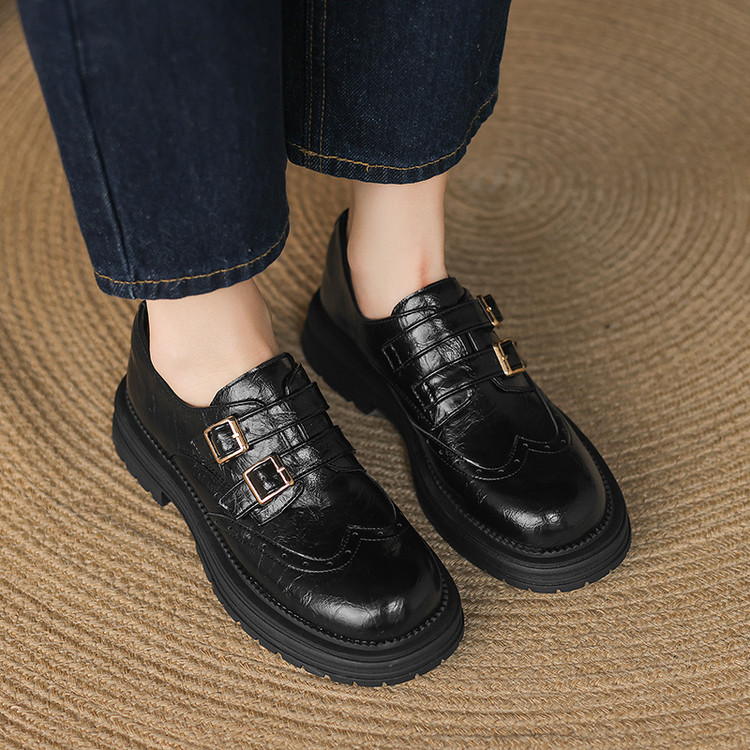 Women's Chunky Heel Round Toe Flat Shoes Spring 2025 - Style m.html