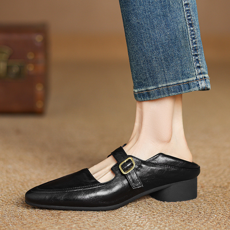 Women's Square Toe Chunky Mid Heel Pumps Spring 2025 - Style s.html